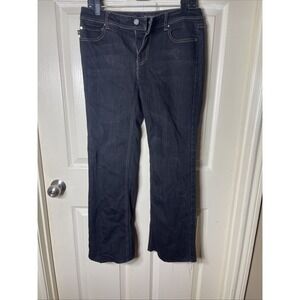 White House Black Market Blanc Jeans Women's 8R Black Mid Rise Bootleg Denim